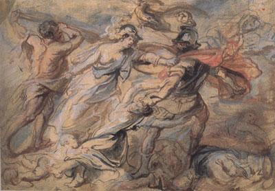 Peter Paul Rubens Hercules and Minerva Fighting Mars (mk01) Spain oil painting art